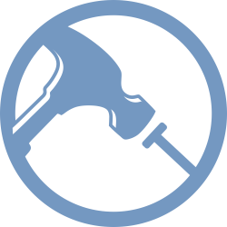 MAINTENANCE hammer and nail icon